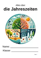 Vorschau - Unterrichtsreihen - Alles über die Jahreszeiten – Sommer, Herbst, Winter & Frühling | Klasse 1-2 | 37 Seiten - Deckblatt