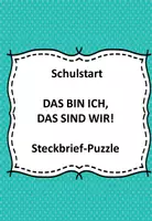 Vorschau - Arbeitsblätter - Steckbriefe - Puzzleteil - Klassenpuzzle - Deckblatt