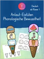 Vorschau - Spiele - Anlaut-Eistüten Phonologische Bewusstheit - Deckblatt