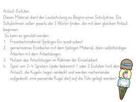 Vorschau - Spiele - Anlaut-Eistüten Phonologische Bewusstheit - Seite 1