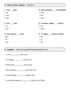 Vorschau - Arbeitsblätter - Les adjectives possessives (singulier, pluriel) - Seite 1