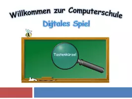 Vorschau - Spiele - Kleine Computerschule digitales Spiel Tastenkürzel - Deckblatt