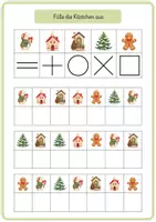 Vorschau - Arbeitsblätter - Weihnachten – 24 Arbeitsblätter zur visuellen Wahrnehmung, Konzentration & logischem Denken | Vorschule & 1. Klasse - Seite 3