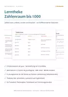 Vorschau - Stationenlernen - Lerntheke Zahlenraum bis 1.000 – Klasse 3 - Deckblatt