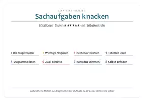 Vorschau - Stationenlernen - Lerntheke Sachaufgaben – Klasse 3 - Seite 1