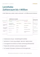 Vorschau - Stationenlernen - Lerntheke Zahlen bis 1 Million – Klasse 4 - Deckblatt