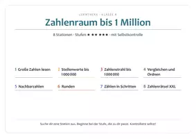 Vorschau - Stationenlernen - Lerntheke Zahlen bis 1 Million – Klasse 4 - Seite 1