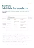 Vorschau - Stationenlernen - Lerntheke Schriftlich rechnen – Klasse 4 - Deckblatt
