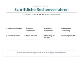 Vorschau - Stationenlernen - Lerntheke Schriftlich rechnen – Klasse 4 - Seite 2