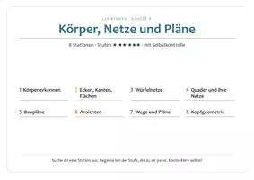 Vorschau - Stationenlernen - Lerntheke Körper und Netze – Klasse 4 - Seite 2