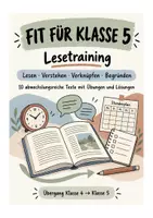 Vorschau - Arbeitsblätter - Fit für Klasse 5 – Lesetraining: 10 Texte mit Übungen und Lösungen für den Übergang - Seite 1