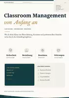 Vorschau - Unterrichtsreihen - Classroom Management von Anfang an – Referendariat | Klassenführung, Klassenregeln, Routinen & Unterrichtsstörungen - Deckblatt