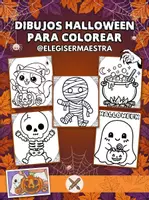Vista previa - Manualidades / Dibujos para colorear - Dibujos Halloween colorear @ELEGISERMAESTRA - Portada
