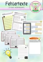 Vorschau - Arbeitsblätter - Fehlertexte (3-fach differenziert) - Deckblatt