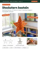 Vorschau - Mal- und Bastelvorlagen - Steckstern basteln im Advent | Kunst | Vorlagen mit Anleitung | Klasse 3–4 | kostenlos - Deckblatt