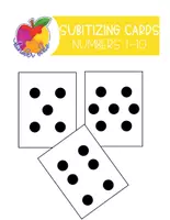 Vorschau - Poster - Dot Subitizing Cards with Numbers 1-10 {KinderEcke} - Deckblatt