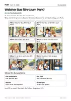 Vorschau - Stundenentwürfe - DaZ A1: Welcher Bus fährt zum Park? – Comic, Aufgaben und Lösungen - Seite 1