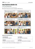 Vorschau - Stundenentwürfe - DaZ A1: Das Rad ist wieder da – Comic, Aufgaben und Lösungen - Seite 1