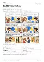 Vorschau - Stundenentwürfe - DaZ A1: Ein Bild voller Farben – Comic, Aufgaben und Lösungen - Seite 1