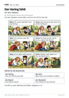 Vorschau - Stundenentwürfe - DaZ A1: Der Hering fehlt – Comic, Aufgaben und Lösungen - Seite 1