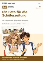 Vorschau - Stundenentwürfe - DaZ A2: Ein Foto für die Schülerzeitung – Comic, Aufgaben und Lösungen - Deckblatt