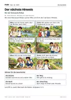 Vorschau - Stundenentwürfe - DaZ A2: Der nächste Hinweis – Comic, Aufgaben und Lösungen - Seite 1