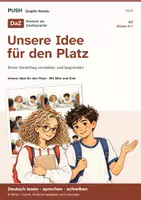 Vorschau - Stundenentwürfe - DaZ A2: Unsere Idee für den Platz – Comic, Aufgaben und Lösungen - Deckblatt