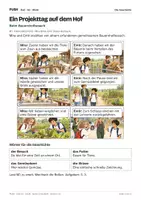 Vorschau - Stundenentwürfe - DaZ A2: Ein Projekttag auf dem Hof – Comic, Aufgaben und Lösungen - Seite 1