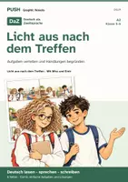 Vorschau - Stundenentwürfe - DaZ A2: Licht aus nach dem Treffen – Comic, Aufgaben und Lösungen - Deckblatt