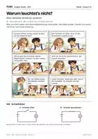 Vorschau - Stundenentwürfe - Warum leuchtet's nicht? Comic mit Aufgaben und Lösungen, Kl. 5–6 - Seite 1