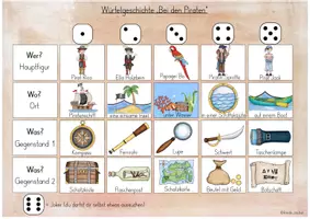 Vorschau - Spiele - Würfelgeschichte "Bei den Piraten" - Seite 1