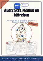 Vorschau - Arbeitsblätter - Abstrakte Nomen im Märchen (Klasse 4) - Deckblatt