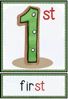 Vorschau - Bildkarten - Ordinal Numbers - Picture + Word Cards - Seite 1