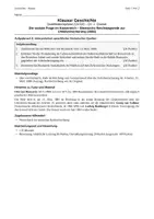 Vorschau - Klassenarbeiten - Geschichte-Klausur Q1/Q2: Soziale Frage – Bismarcks Rede zur Sozialversicherung 1884 + EWH - Deckblatt