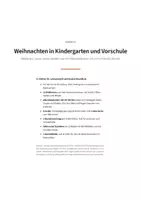 Vorschau - Lehrpläne/Lehrermaterial - Weihnachten Kindergarten | Bildkarten | Lieder | Basteln | Adventskalender | Kita | Morgenkreis - Seite 1