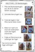 Vorschau - Arbeitsblätter - Weihnachtskugeln basteln – 3D-Namenskugeln für Weihnachten | Bastelvorlage Grundschule #schaurigsparen - Seite 2