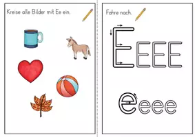 Vorschau - Arbeitsblätter - Buchstabenheft Ee - Buchstabeneinführung - Seite 3