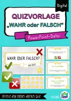 Vorschau - Spiele - Digitale Quizvorlage "Wahr oder Falsch?" - PowerPoint - Deckblatt