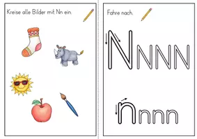 Vorschau - Arbeitsblätter - Buchstabenheft Nn - Buchstabeneinführung - Seite 3