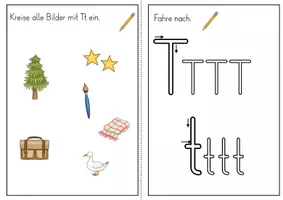 Vorschau - Arbeitsblätter - Buchstabenheft Tt - Buchstabeneinführung - Seite 3