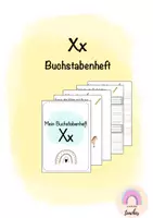 Vorschau - Arbeitsblätter - Buchstabenheft Xx - Buchstabeneinführung - Deckblatt