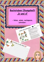 Vorschau - Arbeitsblätter - Buchstaben Übungsheft D und d Buchstabenweg - Deckblatt