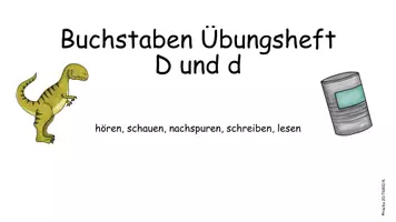 Vorschau - Arbeitsblätter - Buchstaben Übungsheft D und d Buchstabenweg - Seite 1