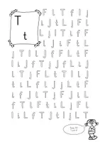 Vorschau - Arbeitsblätter - visuelle Differenzierung T/t - Deckblatt