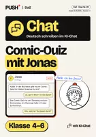 Vorschau - Arbeitsblätter - Deutsch schreiben im KI-Chat (DaZ): Comic-Quiz mit Jonas – Kl. 4–6 - Deckblatt