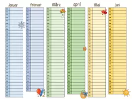 Vorschau - Poster - FREEBIE: Jahreskalender für die Klassenorganisation - Seite 1