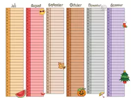 Vorschau - Poster - FREEBIE: Jahreskalender für die Klassenorganisation - Seite 2