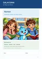 Vorschau - Arbeitsblätter - Deutsch 5/6. Klasse Mittelschule Bayern: Nomen - Deckblatt