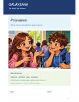 Vorschau - Arbeitsblätter - Deutsch 5/6. Klasse Mittelschule Bayern: Pronomen - Deckblatt
