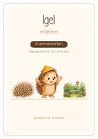 Vorschau - Stationenlernen - Klammerkarten | Igel entdecken passend zum Stationenlernen | Klasse 2 - 4 - Deckblatt